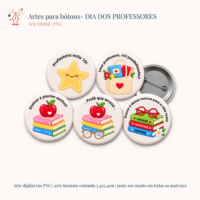 Artes para Bótons Dia dos Professores