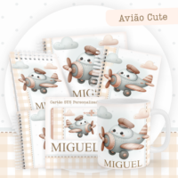 Avião Cute Pack Baby Caderneta + Mesversário + Memórias + Cartão Sus