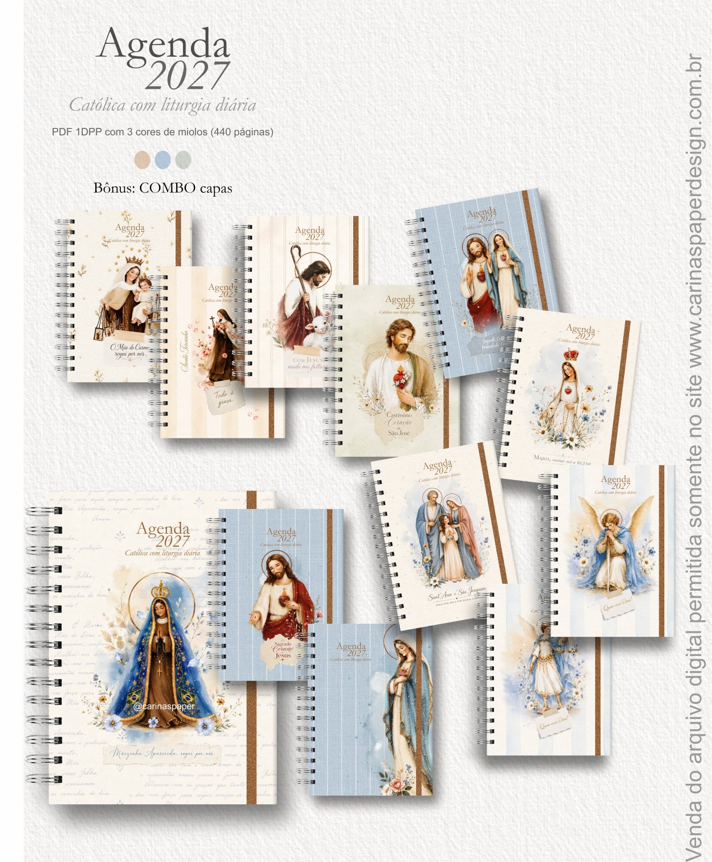 Agenda-Liturgia-Diaria-Combo-Capas Agenda Liturgia Diária + Combo Capas - Imagem 1