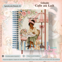 Coleção Cafe Au Agenda Nao Datada A5 Lait