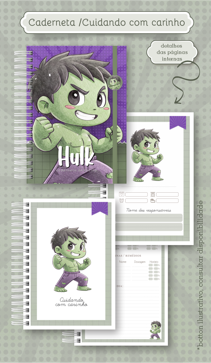 Arquivo-Caderneta-de-Vacinas-2-HULK Arquivo Caderneta de Vacinas 2 Hulk - Imagem 1