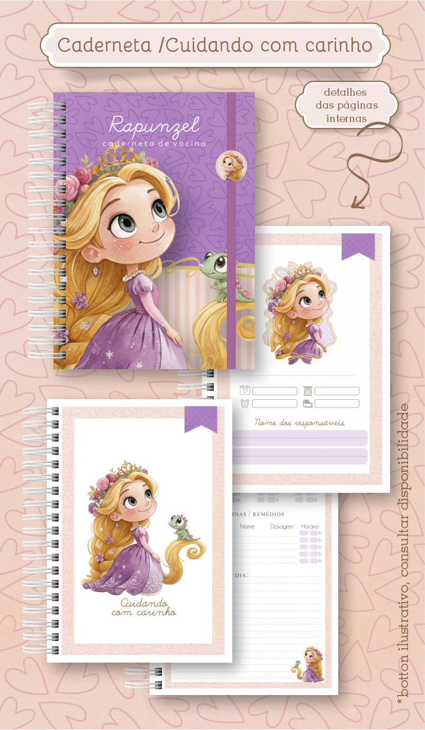 Arquivo-Caderneta-de-Vacinas-3-RAPUNZEL Arquivo Caderneta de Vacinas 3 Rapunzel - Imagem 1