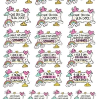 Arte Digital Dtf Uv Frases Fofas