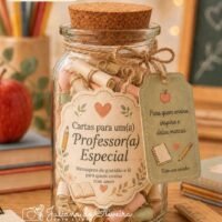 Artes para Pote da Gratidão para Professores, Coordenadores