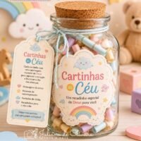 Artes para Pote Cartinhas do Céu para Crianças