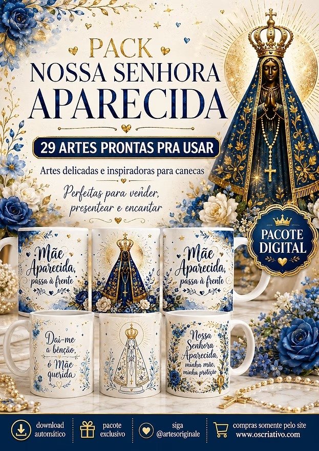 Artes-para-canecas-Nossa-Senhora-Aparecida-2026-1 Nossa Senhora Artes para Canecas Aparecida - Imagem 1