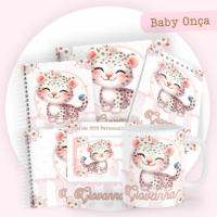 Baby Onça Pack Baby Caderneta + Mesversário + Memórias + Cartão Sus
