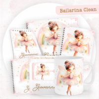 Bailarina Clean Pack Baby Caderneta + Mesversário + Memórias + Cartão Sus
