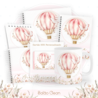 Balão Clean Pack Baby Caderneta + Mesversário + Memórias + Cartão Sus