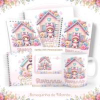Bonequinha da Mamãe Pack Baby Caderneta + Mesversário + Memórias + Cartão Sus