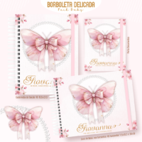 Borboleta Delicada Pack Baby Caderneta de Saúde + Porta Doc + Livro do Bebê