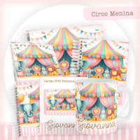 Circo Menina Pack Baby Caderneta + Mesversário + Memórias + Cartão Sus