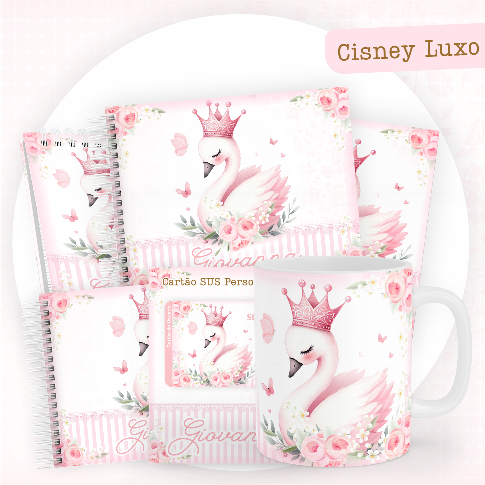 CISNEY-LUXO-Pack-Baby-Caderneta-Mesversario-Memorias-cartao-sus-Arquivo-Digital Cisney Luxo Pack Baby Caderneta + Mesversário + Memórias + Cartão Sus - Imagem 1