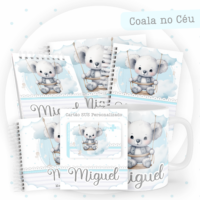 Coala No Céu Pack Baby Caderneta + Mesversário + Memórias + Cartão Sus