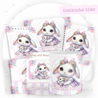 Coelhinho Lilás Pack Baby Caderneta + Mesversário + Memórias + Cartão Sus