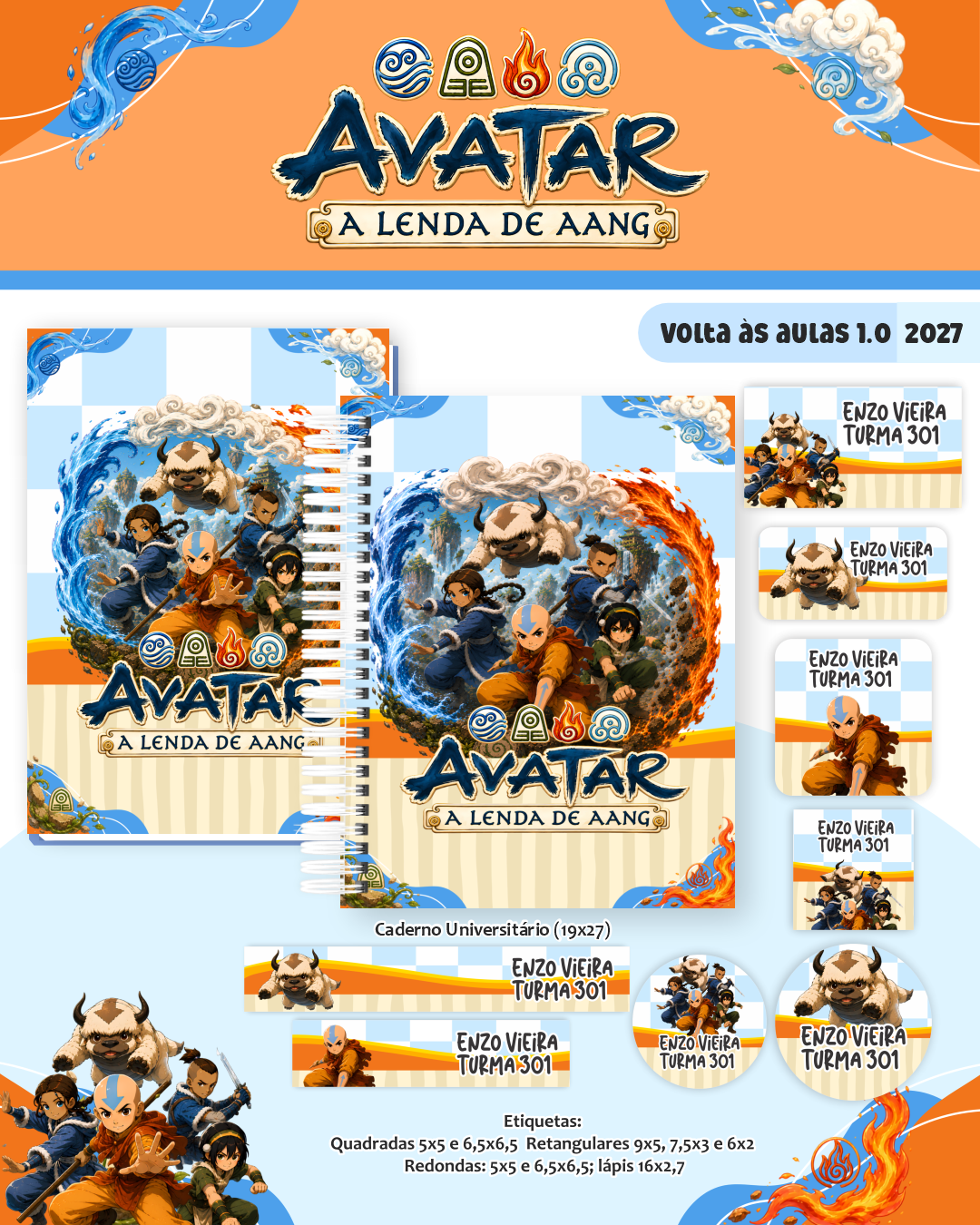 COMBO-ENCADERNACAO-VOLTA-AS-AULAS-AVATAR Volta às Aulas Combo Encadernação Avatar - Imagem 1