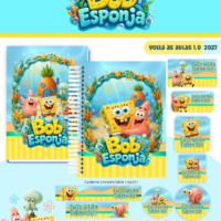 Volta às Aulas Combo Encadernação Bob Esponja