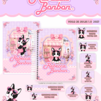 Volta às Aulas Combo Encadernação Rebecca Bonbon 3D