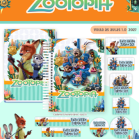 Volta às Aulas Combo Encadernação Zootopia