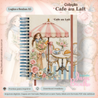 Caderno A5 Coleção Cafe Au Logins e Senhas Lait