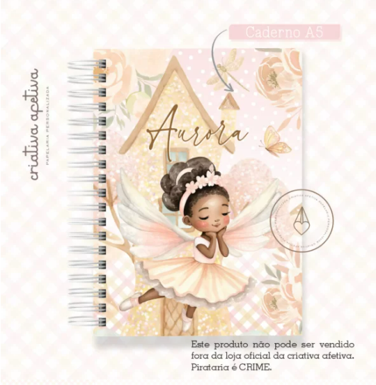 Caderno-Fada-Aurora Caderno Fada Aurora - Imagem 1