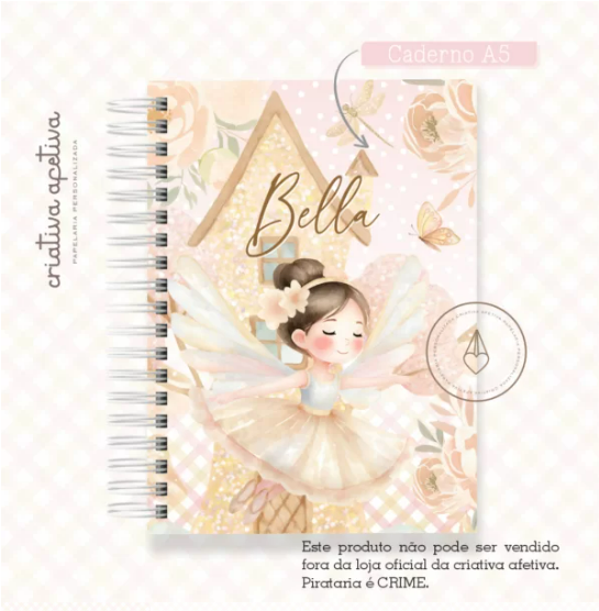 Caderno-Fada-Bella Caderno Fada Bella - Imagem 1