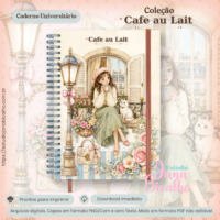 Caderno Universitário Coleção Cafe Au Lait