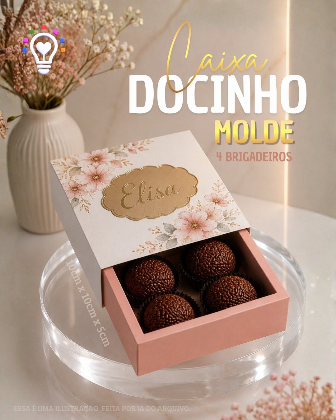 Caixa-Para-Docinho-e-Brigadeiro-Gaveta Caixa para Docinho e Brigadeiro Gaveta - Imagem 1