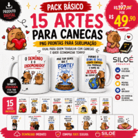 Artes para canecas Capivara