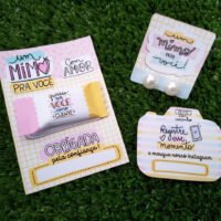 Cartão Balinha Brinco Tag Mimos Encomendas Clientes