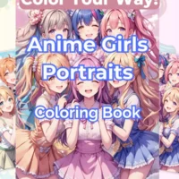 Coloring Books Anime Girls Portraits