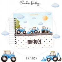Combo Livro do Bebe e Caderneta de Saude 09 Trator