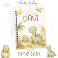 Combo Livro do Bebe e Caderneta de Saude 12 Dino Baby