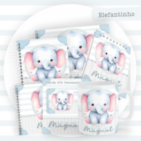Elefantinho Pack Baby Caderneta + Mesversário + Memórias + Cartão Sus
