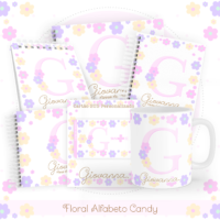Floral Alfabeto Candy Pack Baby Caderneta + Mesversário + Memórias + Cartão Sus