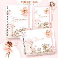 Jardim de Fadas Pack Baby Caderneta de Saúde + Porta Doc + Livro do Bebê