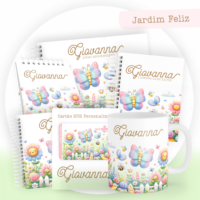Jardim Feliz Pack Baby Caderneta + Mesversário + Memórias + Cartão Sus