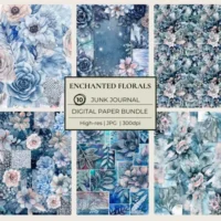Junk Journal Papers Enchanted Florals
