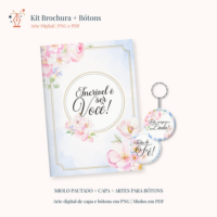 Kit encadeernação Floral Brochura+bótons