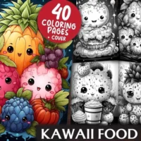 Coloring Books Kawaii Food