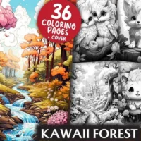 Coloring Books Kawaii Forest