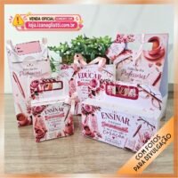Kit 5 Embalagens Presente em Tons Rosa Dia dos Professores