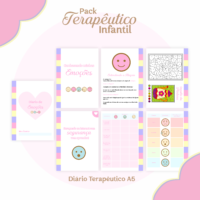 Kit Digital Caderno Terapêutico Infantil – Emoções Corações