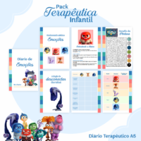 Kit Digital Caderno Terapêutico Infantil – Emoções Divertidamente Menino