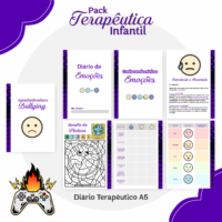 Kit Digital Caderno Terapêutico Infantil – Emoções Gamer Menino