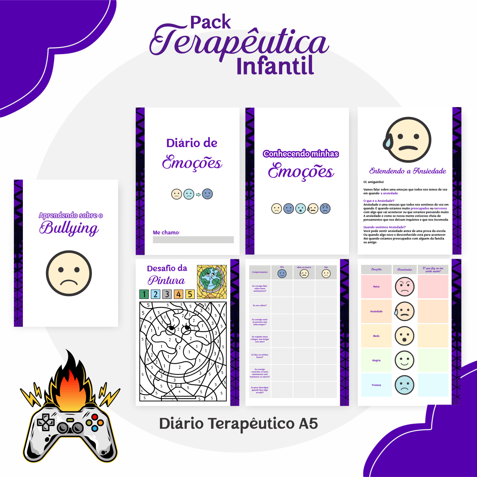 Kit-Digital-Caderno-Terapeutico-Infantil-–-Emocoes-Gamer-menino-1 Kit Digital Caderno Terapêutico Infantil – Emoções Gamer Menino - Imagem 1