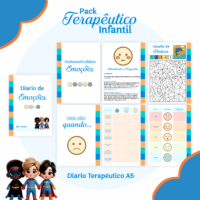 Kit Digital Caderno Terapêutico Infantil – Emoções Herois