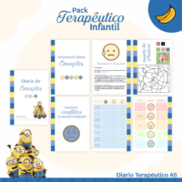 Kit Digital Caderno Terapêutico Infantil – Emoções Minions