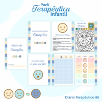 Kit Digital Caderno Terapêutico Infantil – Emoções Neutro Menino
