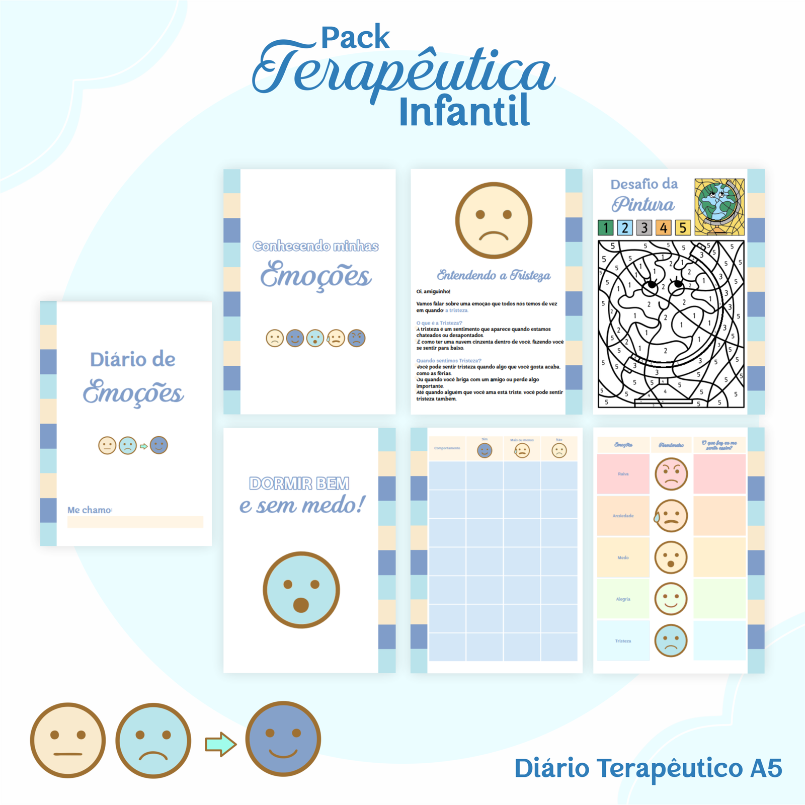 Kit-Digital-Caderno-Terapeutico-Infantil-–-Emocoes-Neutro-Menino Kit Digital Caderno Terapêutico Infantil – Emoções Neutro Menino - Imagem 1